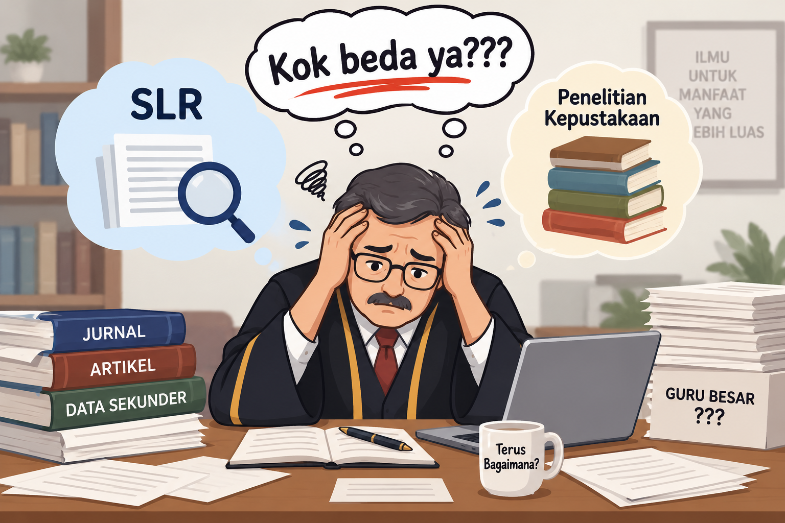 Mengapa SLR Tidak Dapat Digunakan sebagai Syarat Khusus Pengajuan Guru Besar? Apa Perbedaannya dengan Penelitian Kepustakaan?